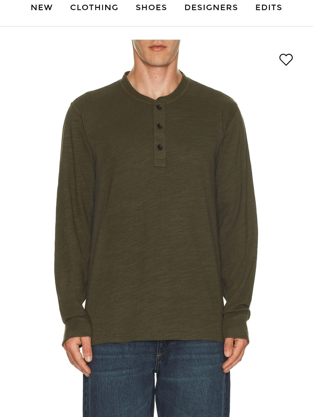 Rag & Bone Classic Flame Henley Shirt XXL Long Sleeve Tee Peru Cotton